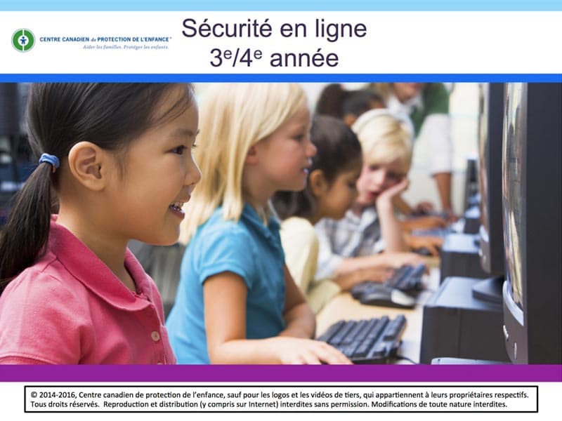 Sécurité en ligne : 3e/4e année