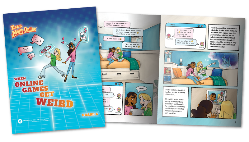 Zoe & Molly Online: Grade 4 comic